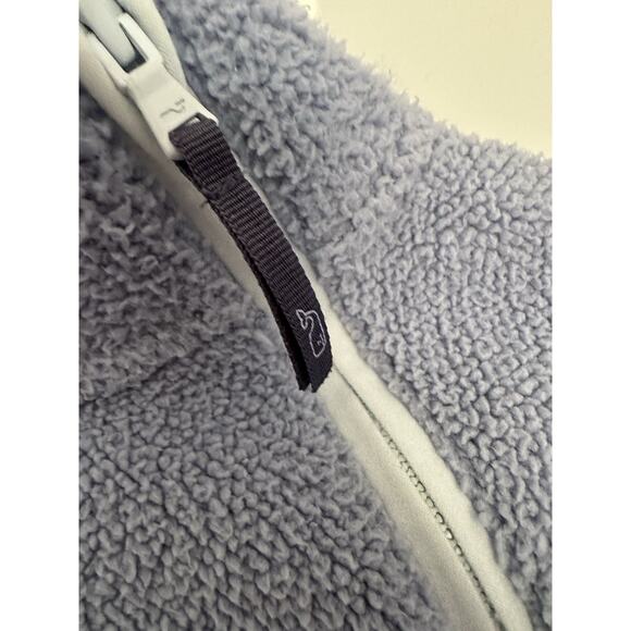 VGUC Vineyard Vines Blue Mock Neck Zipper Long Sleeve Fuzzy Dress Or Cover Up XL - Picture 7 of 8